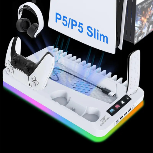 PS5Dock – Dock Station 4-en-1 Multifonction pour PS5 / PS5 Slim / PS5 Pro